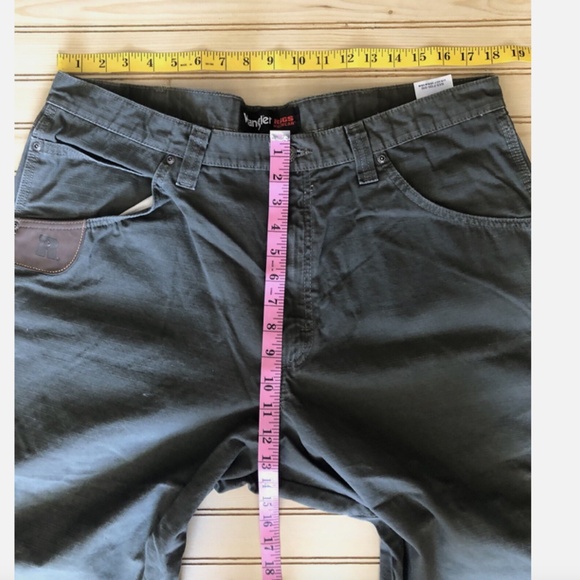 Wrangler Riggs Workwear Olive Green Canvas Ripsop Carpenter Workpants Men 38x32 - Picture 8 of 12